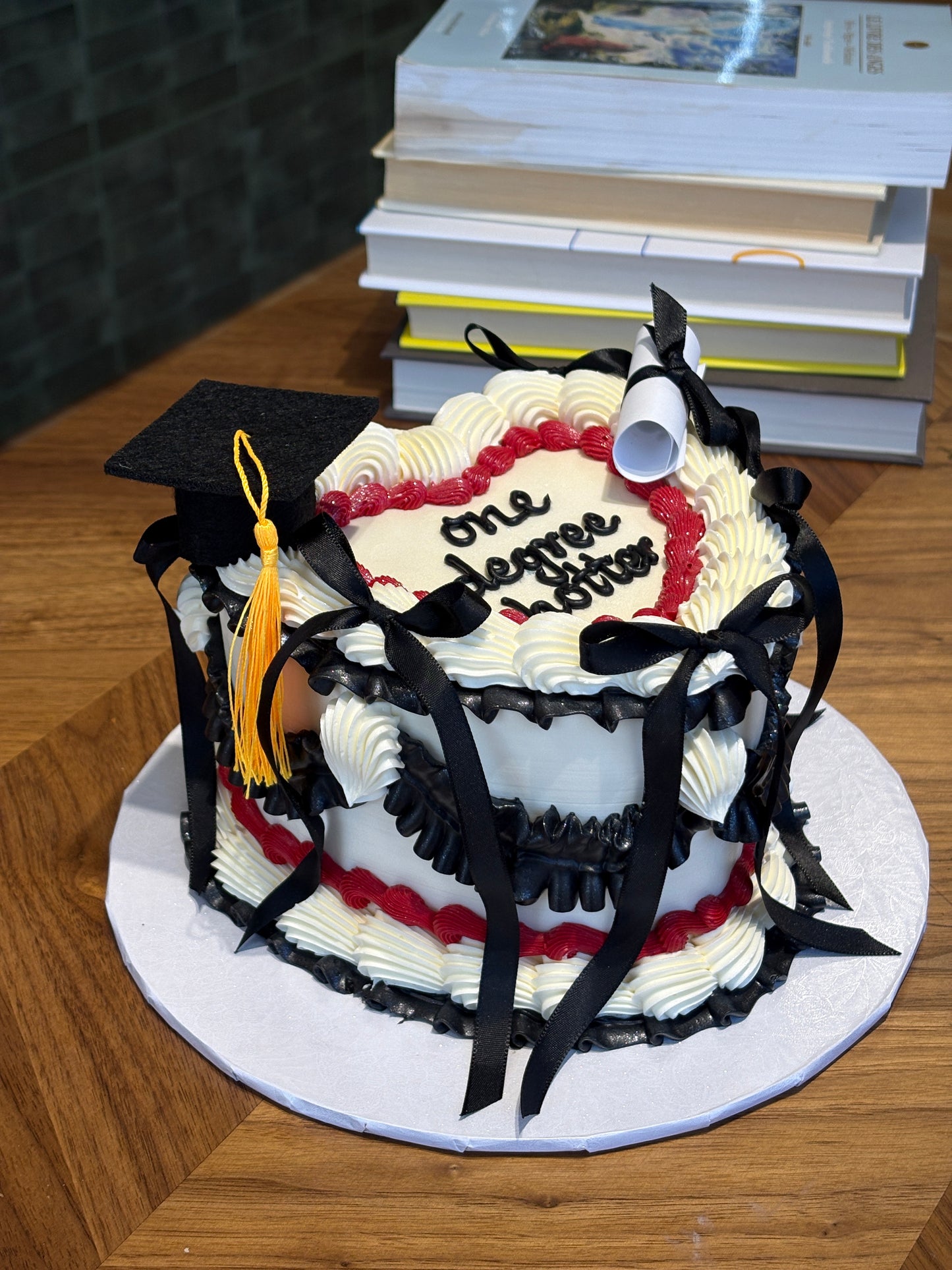Graduation Heart Cake