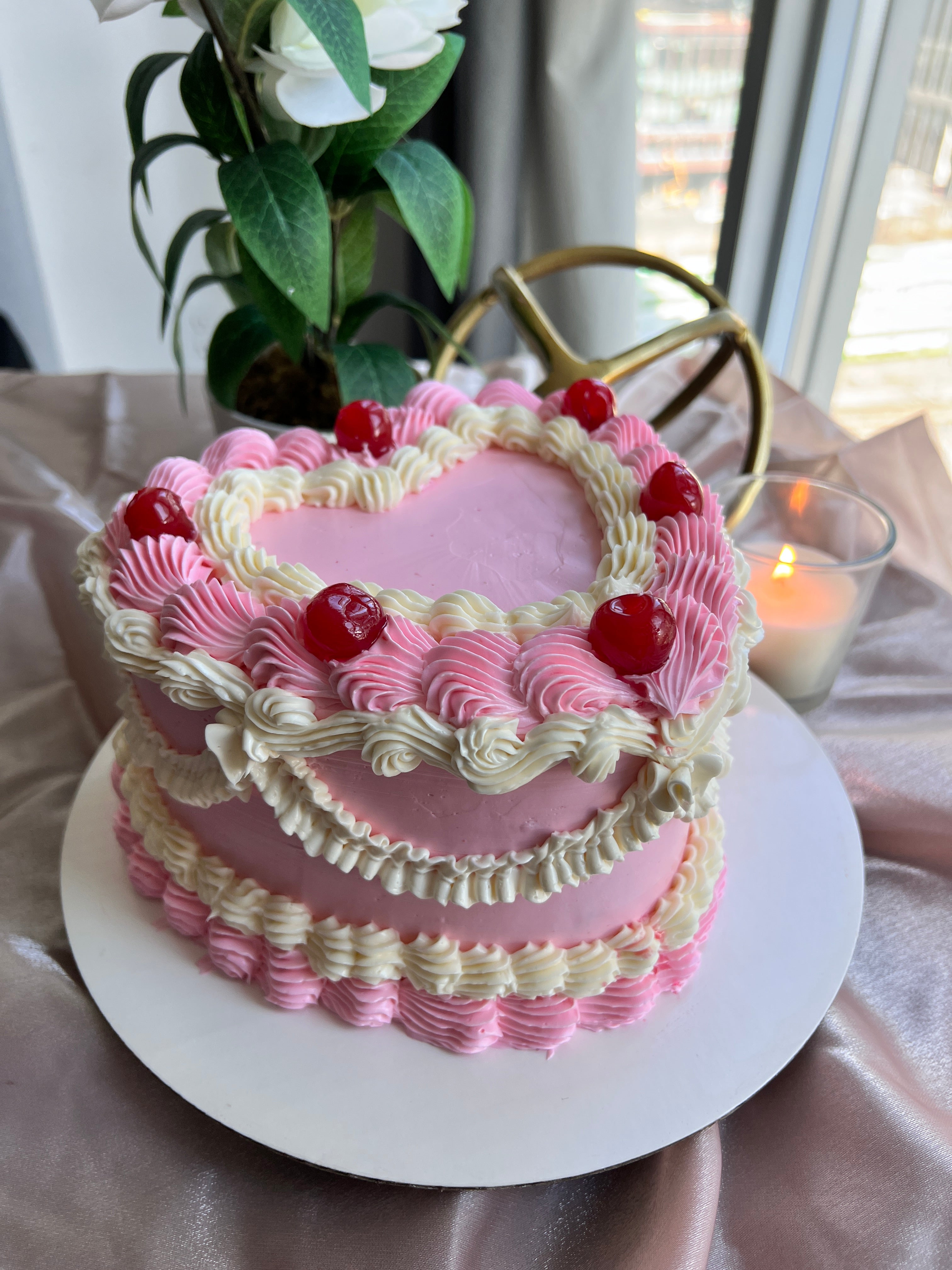 Cherry Heart Cake (Urgent)