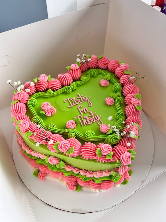 Garden Heart Cake