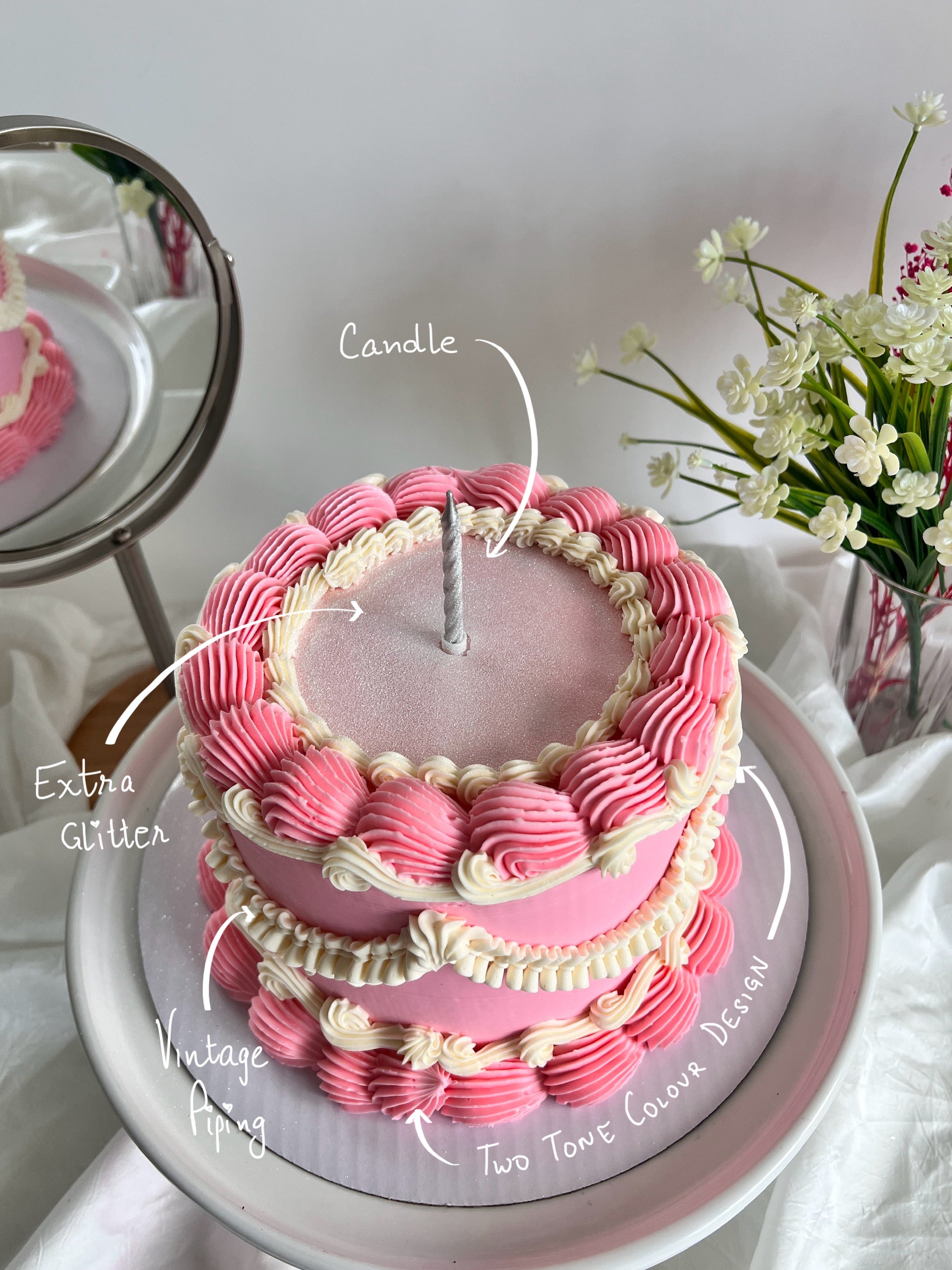 Glitter Blow Cake