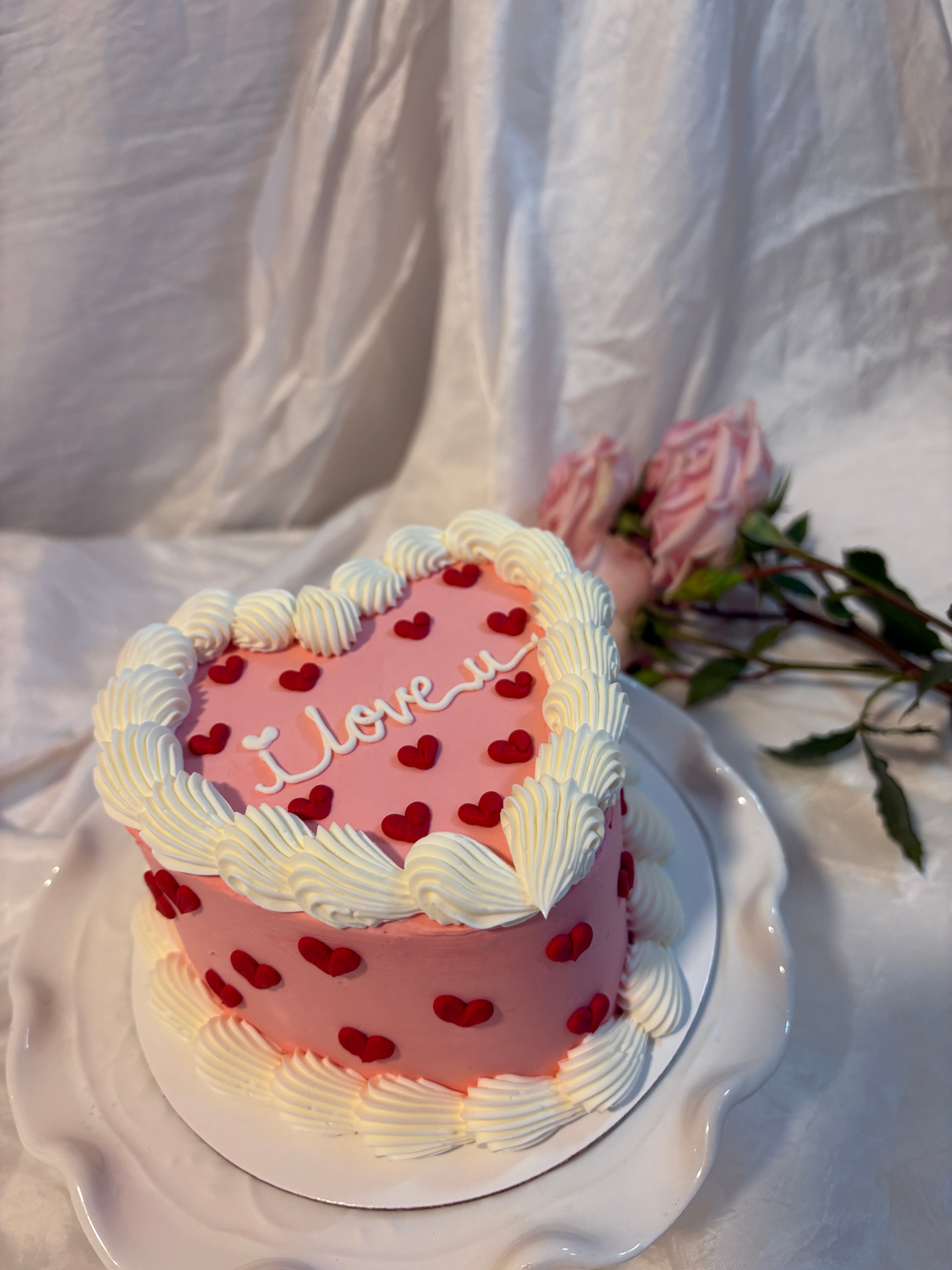 Love Heart Valentine's Bento mini Cake