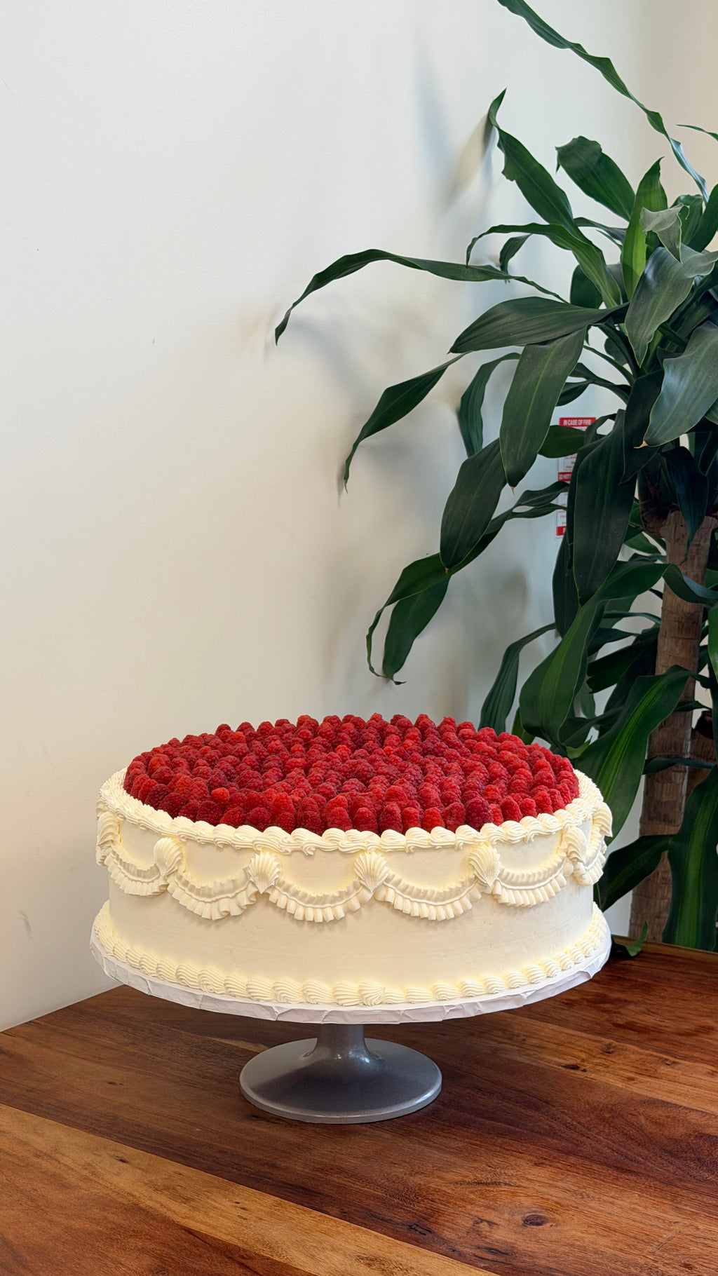 Vintage Raspberry Wedding Cake