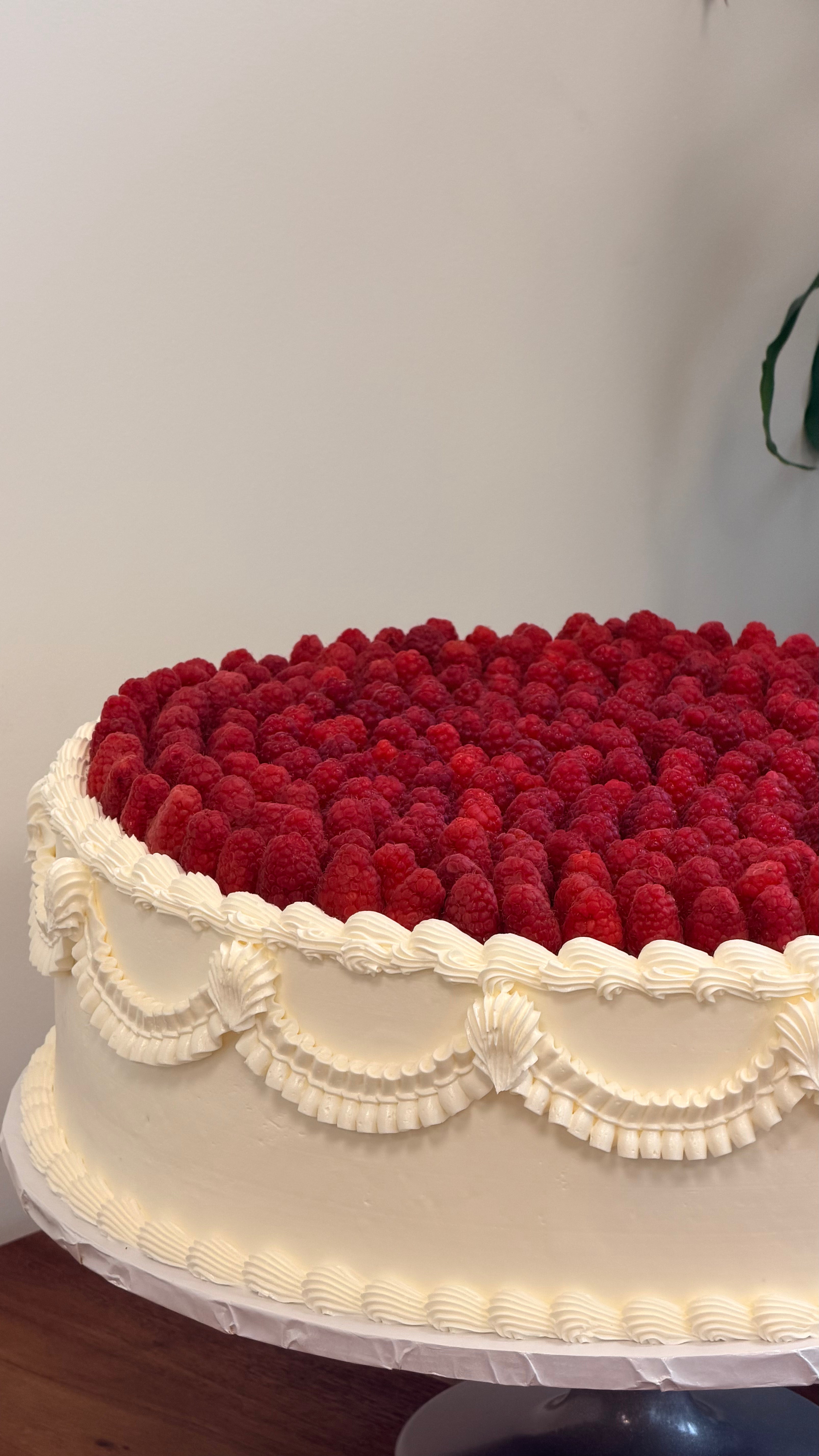 Vintage Raspberry Wedding Cake