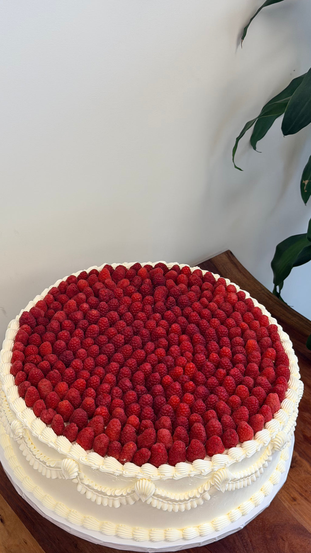 Vintage Raspberry Wedding Cake
