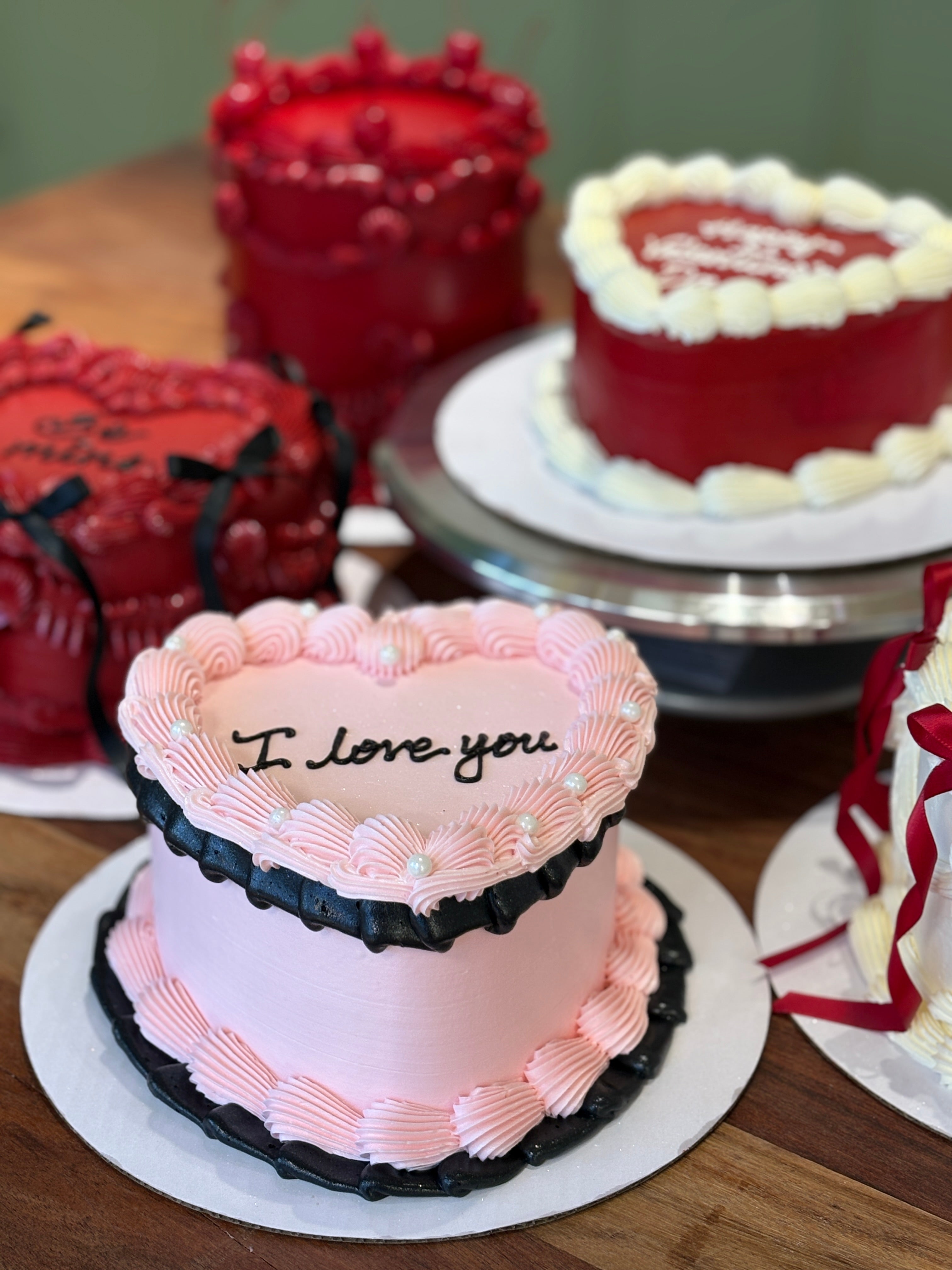 Love Pink Heart Cake
