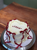 White Valentines Heart cake