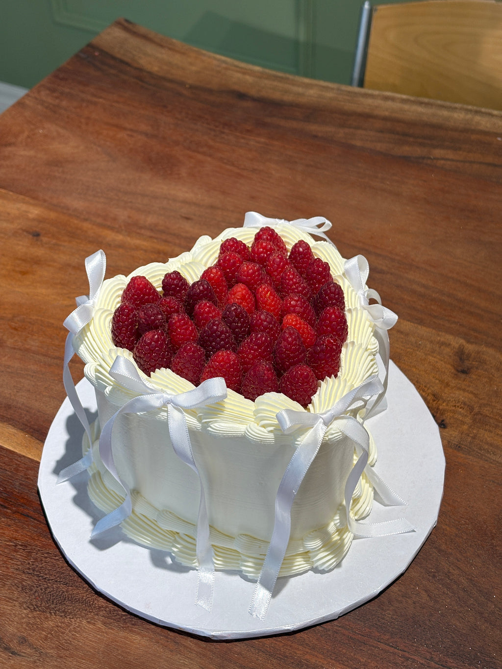 Raspberry Heart Cake