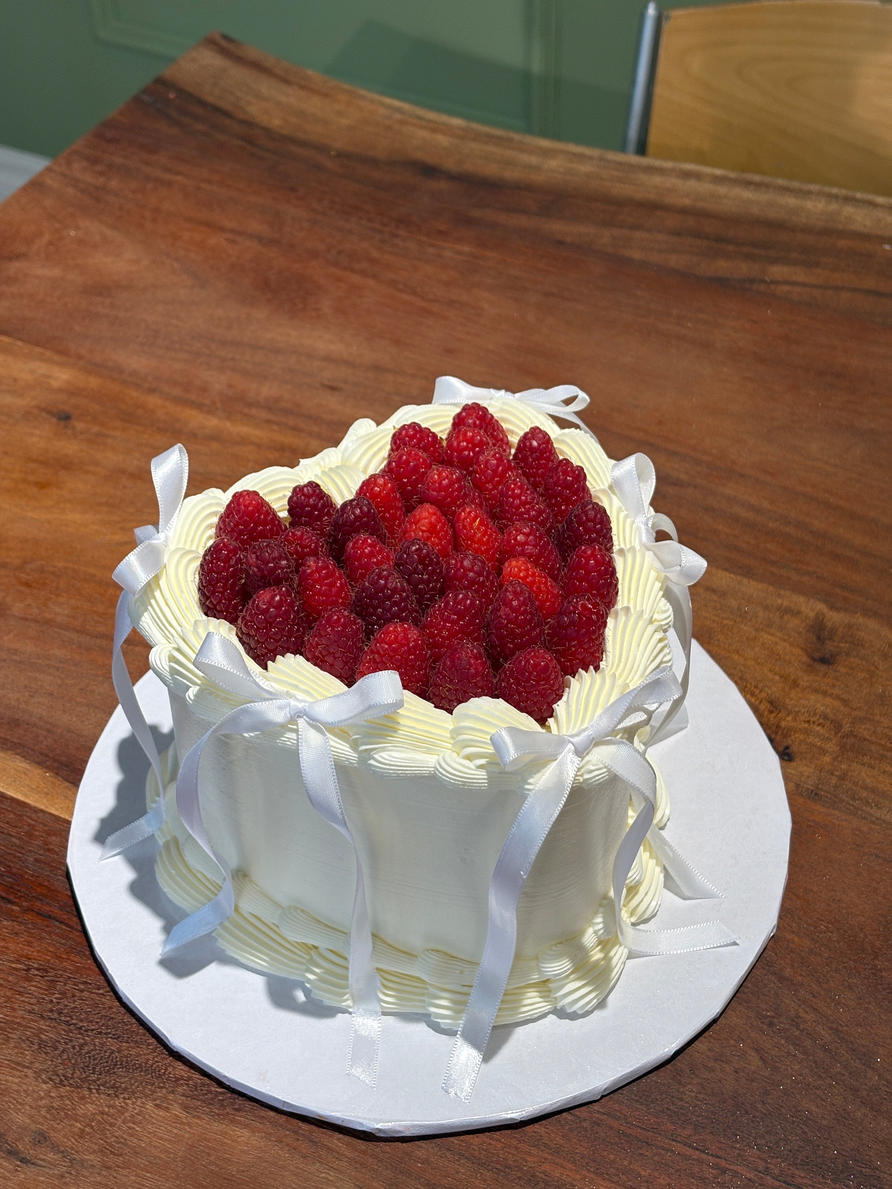 Raspberry Heart Cake