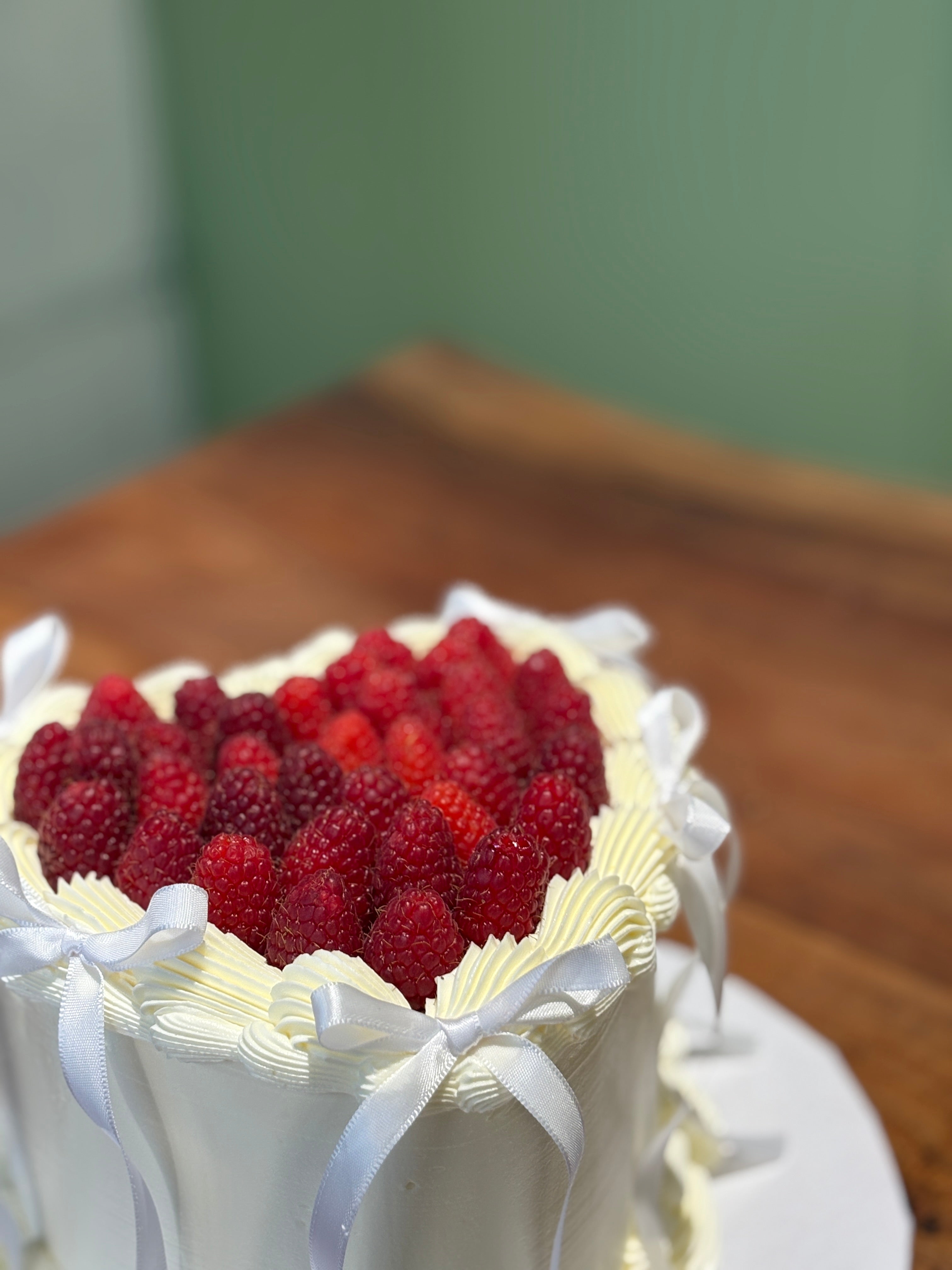 Raspberry Heart Cake