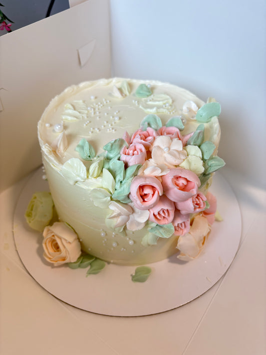Spring floral cake