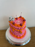 Disco ball Heart Cake