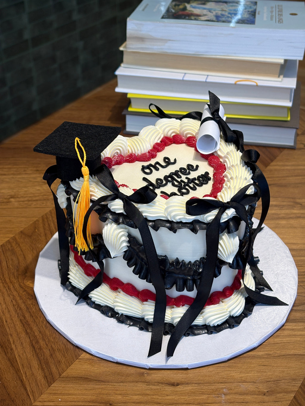 Graduation Heart Cake
