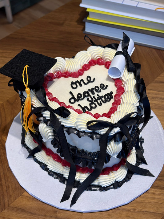 Graduation Heart Cake