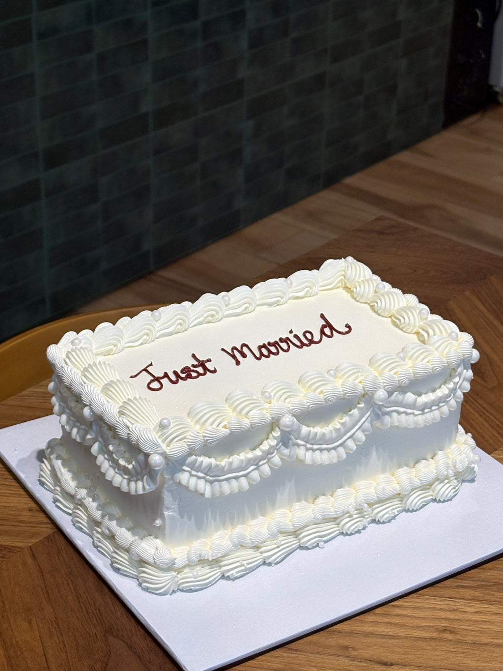 Vintage slab cake