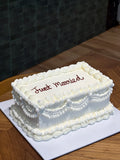 Vintage slab cake