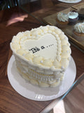 Gender Reveal Heart Cake