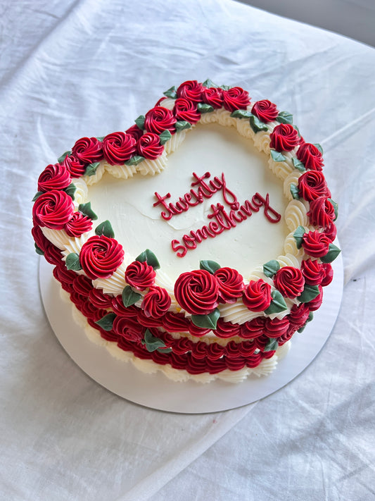 Love Rose Heart Cake