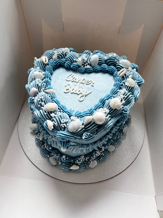 Sea-Shell Heart Cake