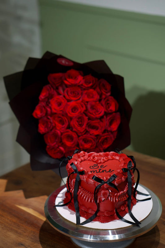 Cake Plus Bouquet Combo