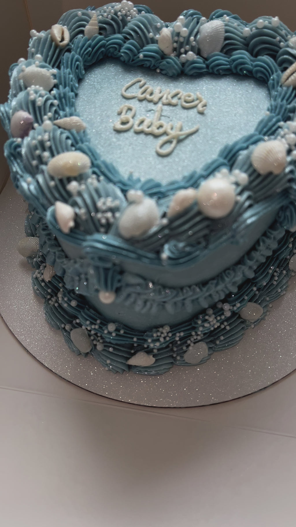 Sea-Shell Heart Cake