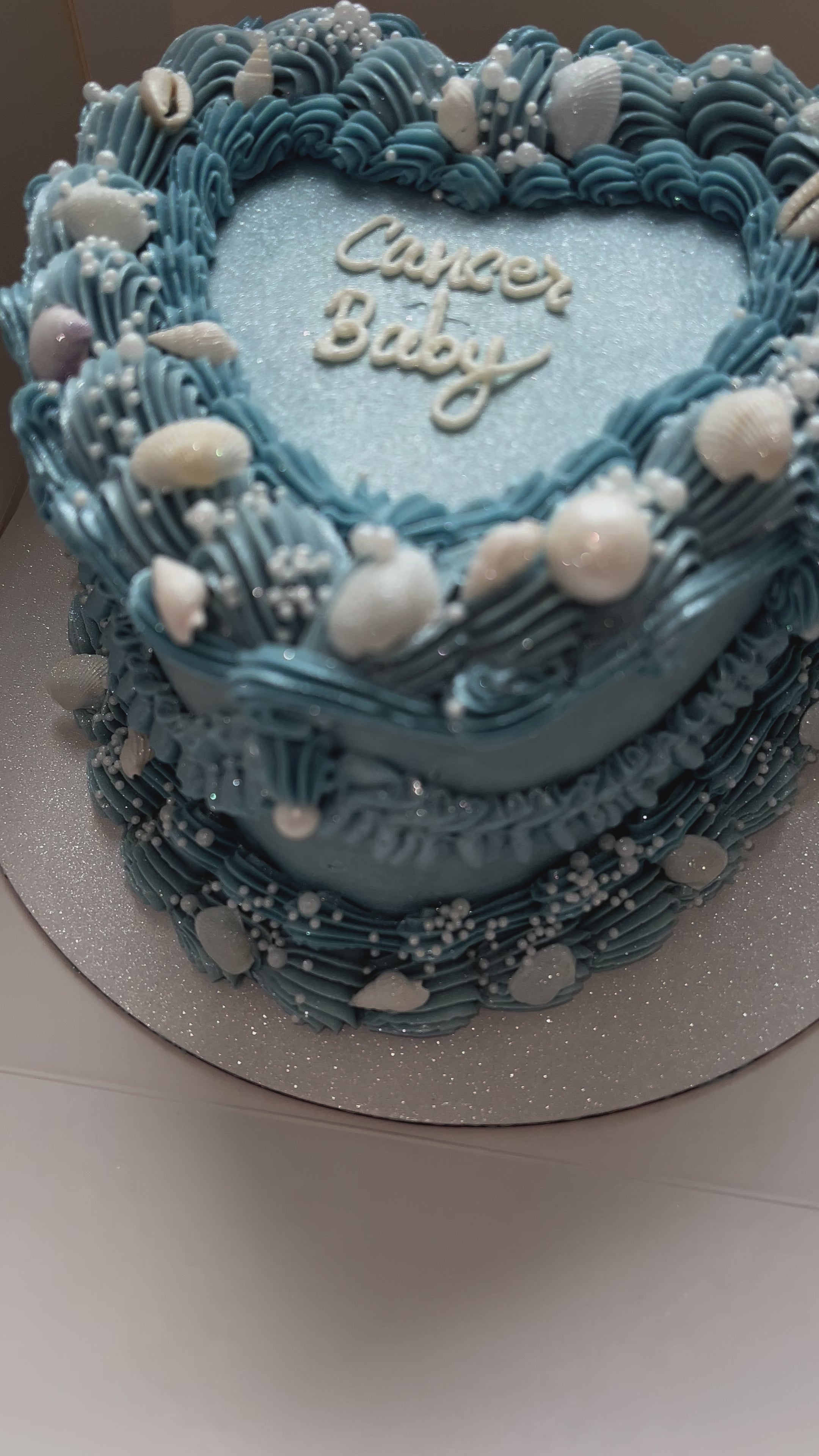 Sea-Shell Heart Cake