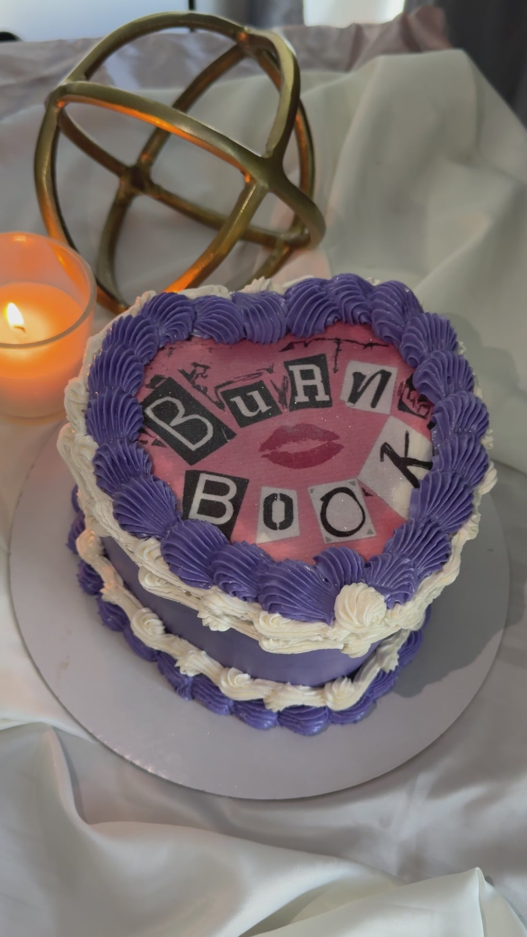 Burn Away Heart Cake